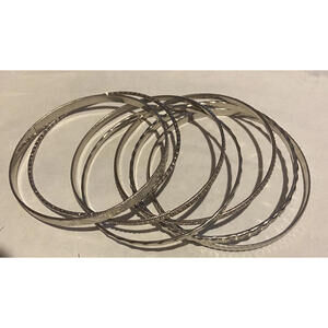 Bracelets Bangle Silvertone 7